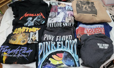 Lot of 9 Artist Graphic Tees Taylor Swift Metallica Pink Floyd Jonas Music Dolly