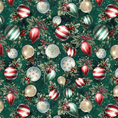 Pine Cozy Tidings from the Cozy Tidings Collection by Hoffman 44'' Wide BTY
