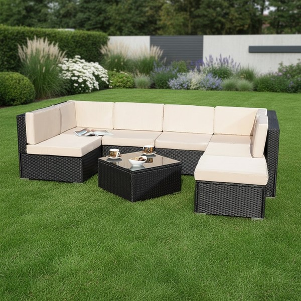 Sitzgruppe Rattan GartenmöBel Lounge Sitzgarnitur Gartenset Sitzgruppe Terrasse-image