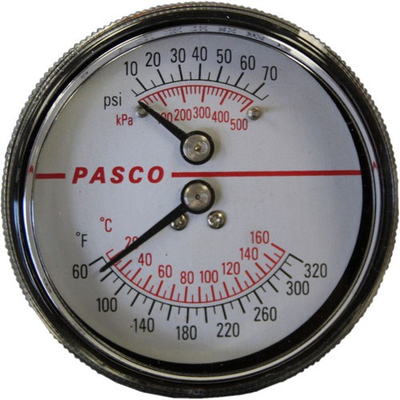#ad Pasco 1435 2 1 2 Temp and Pressure Boiler Gauge $35.54
