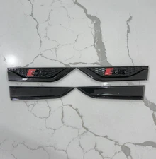 Audi S5 (B9) Blackline Fender Badge Door Emblems Black 4-set Logo Full Set