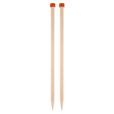 KnitPro Basix Birch: Knitting Pins: Single-Ended: 30cm x 15.00mm