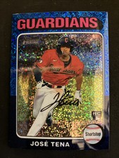 2024 Topps Heritage Blue Sparkle #227 - Jose Tena - RC -Cleveland Guardians