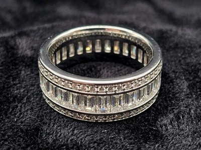 Enchanted Moissanite Eternity Ring Cosmic Manifestation Talisman Witchy Band