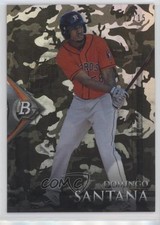 2014 Bowman Platinum Chrome Prospects Camo Refractor /15 Domingo Santana 0b2