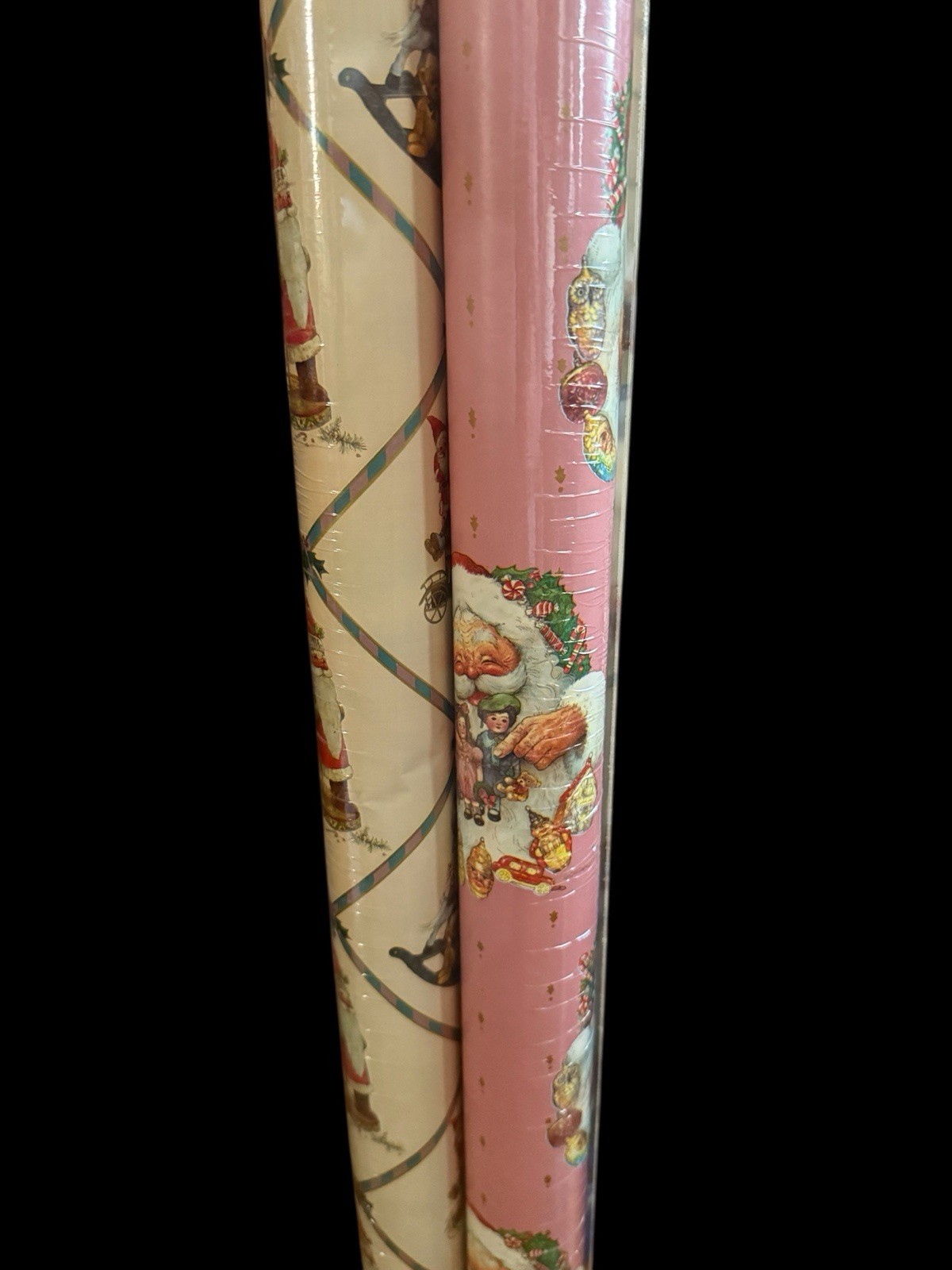 Sealed VTG 90s Artfaire Victorian Christmas Wrapping Paper 4 Rolls USA 90 SqFt