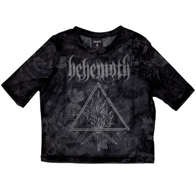 Ladies Behemoth Furor Divinus Mesh Crop Top Official T-Shirt Womens