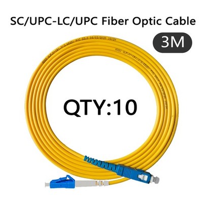 2/3/5/10pcs Fiber Patch Cord SC/UPC-LC/UPC 3M 2.0mm FTTH Simplex Mode