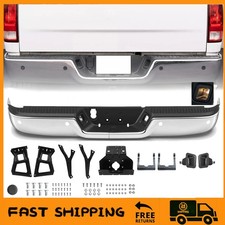 Chrome Rear Bumper For 2009-2018 Dodge Ram 1500 2010-12 2500 3500 W Sensor Hole