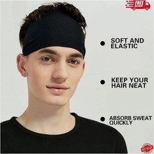 5 Pack Sports Headbands for Men Women, Moisture Wicking Workout Sweatbands US