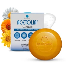 ACETOLIA Sensitive Skin Cleanser Bar – Gentle Face & Body Soap with Calendula...