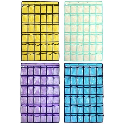 Classroom Wall Hanging Chart 36 Clear Pockets Fit for Phones Calculators Props