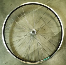 ALEX RIMS ACE24 24" FRONT BLACK/SILVER ALUMINUM BICYCLE BIKE RIM/HUB FWH16