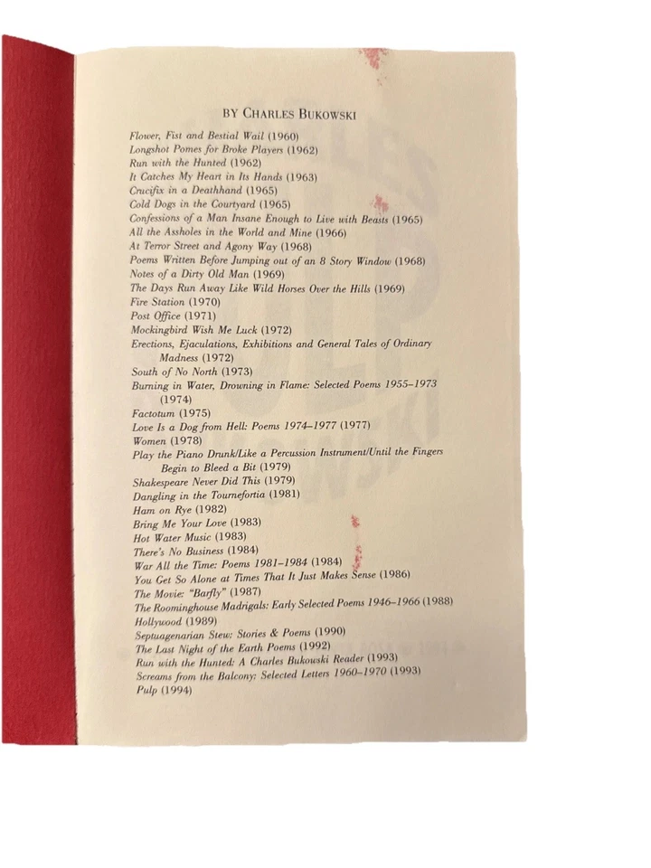 Charles Bukowski – Pulp (1994, Black Sparrow Press – Second Printing) - Image 4 of 4