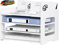 A4 Schreibtisch-Organizer 5-Tier Briefablage Stapelbar Dokumentenablage BüRo Sch