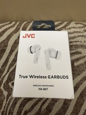 JVC True Wireless Earbuds/Headphones. White. HA-B6T. 28hrs. Remote  Mic. New.