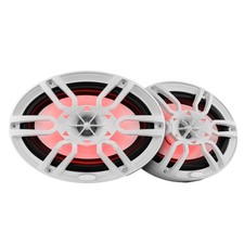 DS18 HYDRO 6 x 9" 2-Way Marine Speakers w/Integrated RGB LED Lights - 375W - ...