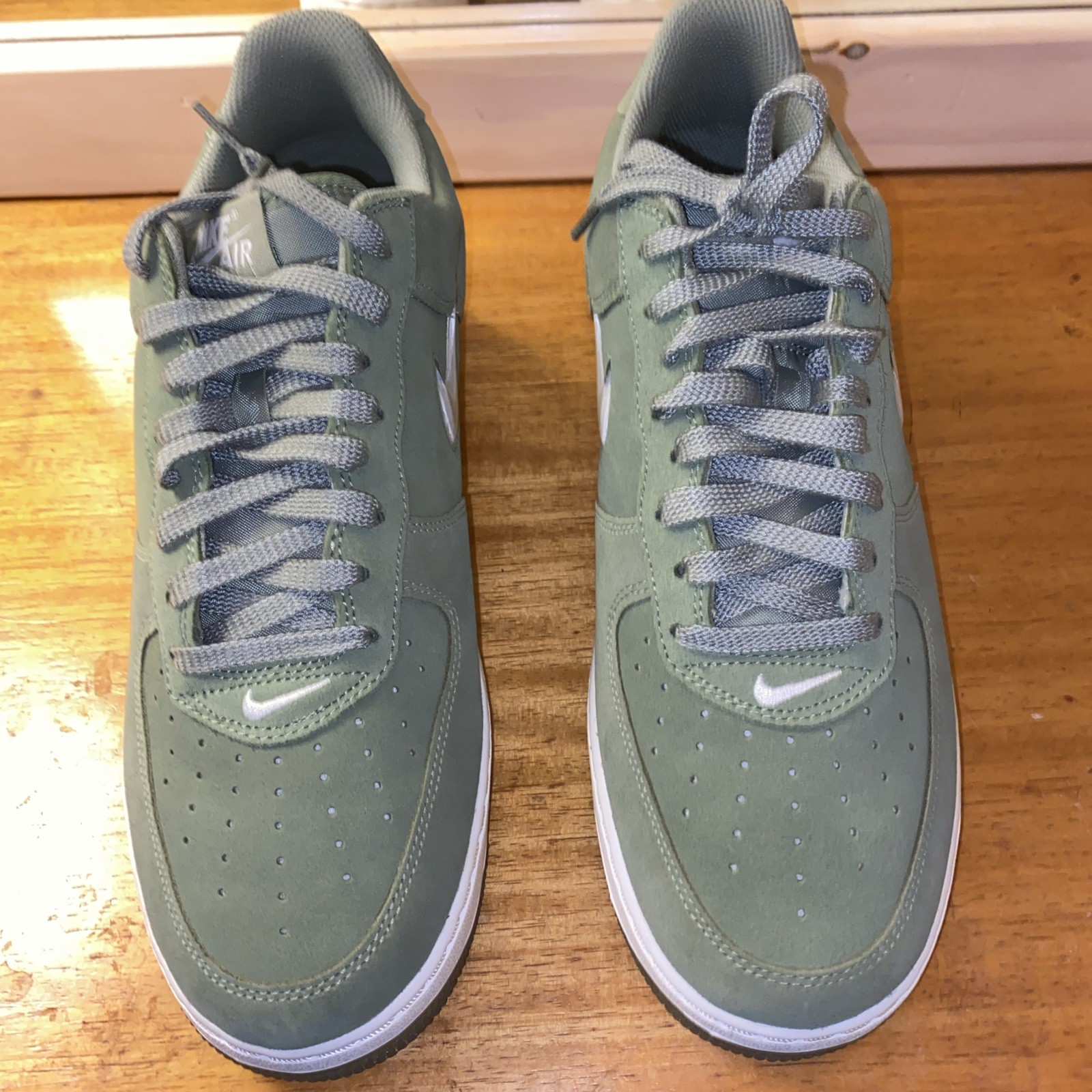 Nike Air Force 1 Low Retro Jewel Oil Green White DV0785-300 Men's Size 12