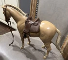 Marx Johnny West Palomino Horse Pony Pancho Saddle Bridle 1960s Best Of West VTG