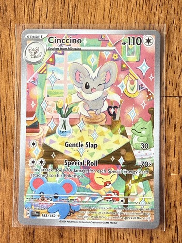 Pokemon Cinccino 183/162 SV05 Temporal Forces Illustration Rare Full Art Holo