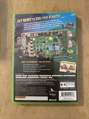 Plants Versus Zombies Microsoft Xbox 360, Includes Peggle And ZUMA
