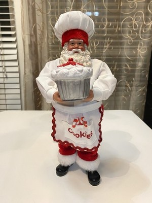 Santa Chef, Peppermint Swirl Baker Santa with Apron, 11'', Cookies, Cupcakes