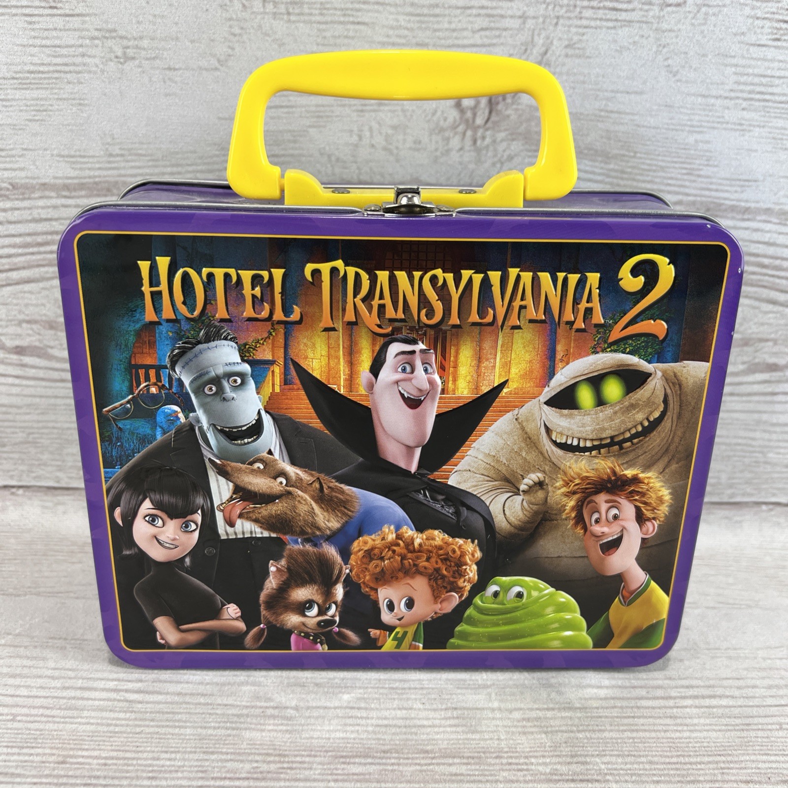 Sony Pictures Hotel Transylvania 2 Metal Lunchbox 2015 3D Embossed Free Ship!