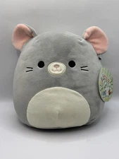 Squishmallows Misty the Mouse 8" Plush NWT Grey and White w Pink Ears 
