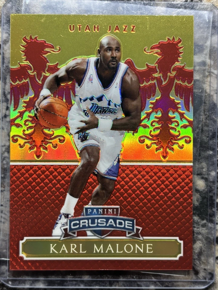 2014-15 Panini Excalibur Crusade RARE RED GOLD /99 Karl Malone #156 HOF Jazz - Image 2 of 4