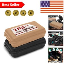 2 Pcs Waterproof Protective Hard Cases with Foam   Compact Travel Storage