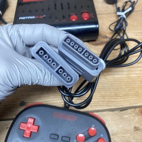 RetroDuo Nintendo NES & SNES 2in1 Twin Video Game Console System - Black/Red