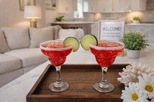 Set Of 2 Faux Margarita Staging Cocktail Props Professional Grade