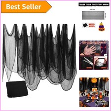 Large Black Creepy Cloth 500x40 Inches - Perfect for Halloween Transformation