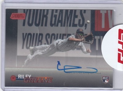 2023 Riley Greene Topps Stadium Club ROOKIE AUTO RED Redemption - RG Tigers RC