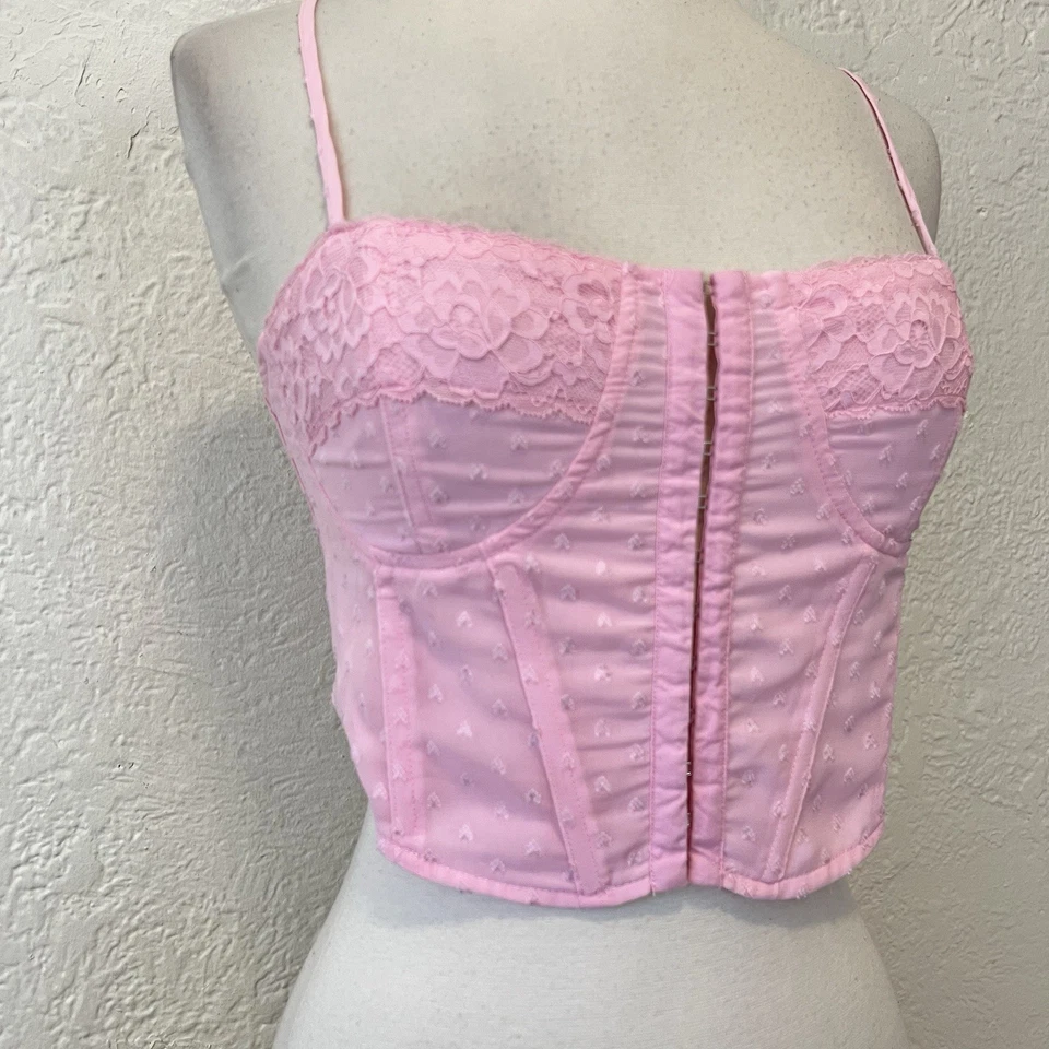 Corsé Top Rosa Hada Coqueta Fairycore Cottagecore Pequeño S Foto 3 de 4