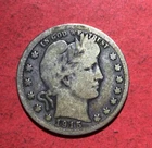 1915 US Barber SILVER Quarter "Philadelphia" Mint! VG! Old US Coin!
