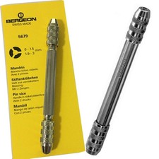 Bergeon 5679 Holder Pin Vise With 2 Chucks Opening: 0 - 1.5 / 1.9 - 3 mm SWISS