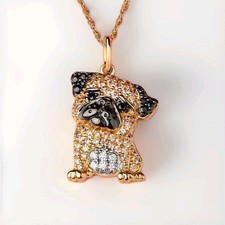 Womans Necklace Pet Pug Dog Girlfriend Birthday Wedding Anniversary Gift