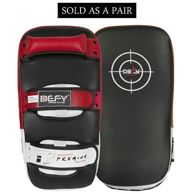 DEFY SPORTS DEFY New Kick Boxing Strike Curved Thai Pad MMA Training Focus Mitt 1 Pair Red