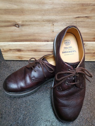 Mens Skechers Oxfords Reddish Brown 