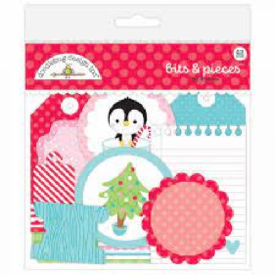 Doodlebug Design BITS AND PIECES -  LET IT SNOW 42 PIECES- 2 PKGS