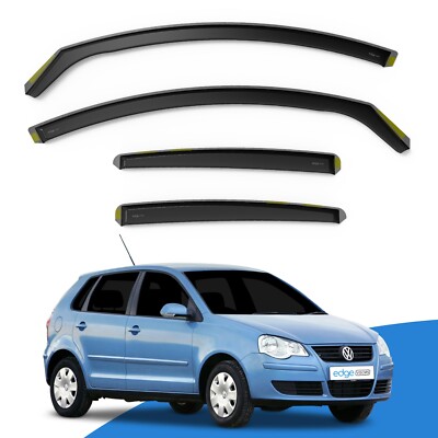 VW Polo MK4 2002-2009 5 Door Hatchback 9N/9N3 Wind Deflectors 4pc Edgevisors 