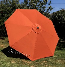 Patio Umbrella Top Canopy Replacement Cover fit 9 ft 8 ribs Brick Orange Color