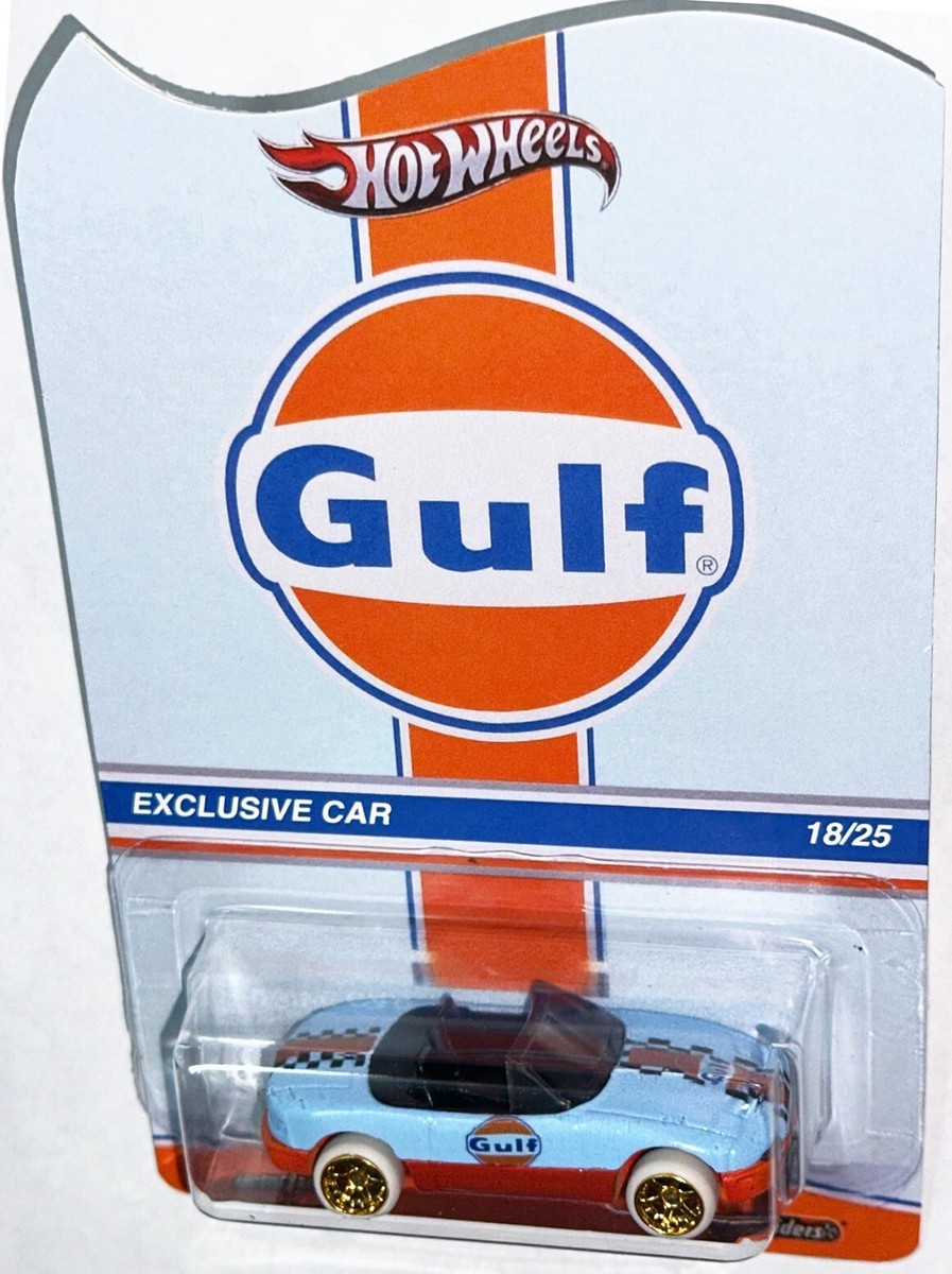 MAZDA MIATA Custom Hot Wheels Gulf Racing Series Car w/ Real
