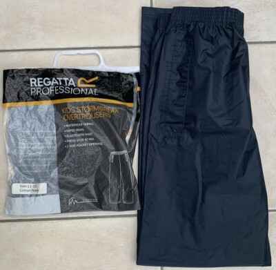 Regatta Kinder Stormbreak wasserdichte Overhose marineblau Alter 11-12 Jahre
