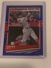 2020 Donruss Variations Holo Blue #77 Mookie Betts - Boston Red Sox