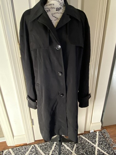 Calvin Klein Black Rain Coat Trench 