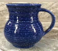 Large Coffee Mug Vintage Belly Design Cobalt Blue. Holds 15 Ounces. New.