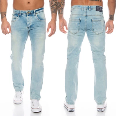 Rock Creek Herren Jeans Regular Fit Hellblau Herrenjeans Gerades Bein RC-2109 - Bild 1 von 4
