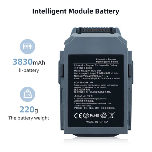 2 Stück Lithium Polymer Smart Akku 3830 mAh 11,4 V für DJI Mavic Pro Drohne - Bild 4 von 12